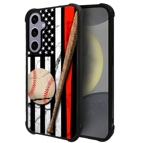 ZHEGAILIAN Kompatibel mit Samsung Galaxy S25 Hülle, amerikanische Baseball-Flagge für Jungen/Mädchen, vier Ecken, verstärkte Stoßdämpfung, weiche TPU-Bumper für Samsung Galaxy S25 ZHEGAILIAN Kompatibel mit Samsung Galaxy S25 Hülle, amerikanische Baseball-Flagge für Jungen/Mädchen, vier Ecken, verstärkte Stoßdämpfung, weiche TPU-Bumper für Samsung Galaxy S25 von ZHEGAILIAN