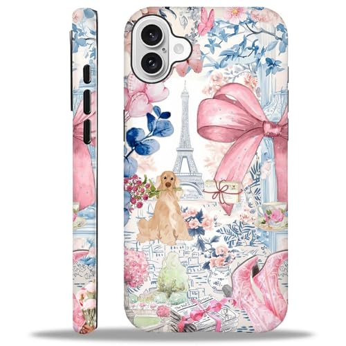 ZHEGAILIAN Kompatibel mit iPhone 16 Hülle, Trendy Girly Paris Bow 16, 2-in-1 Silikon-Hartschalen-Schutzhülle, langlebig, stoßfest, Muster ZHEGAILIAN Kompatibel mit iPhone 16 Hülle, Trendy Girly Paris Bow 16, 2-in-1 Silikon-Hartschalen-Schutzhülle, langlebig, stoßfest, Muster von ZHEGAILIAN