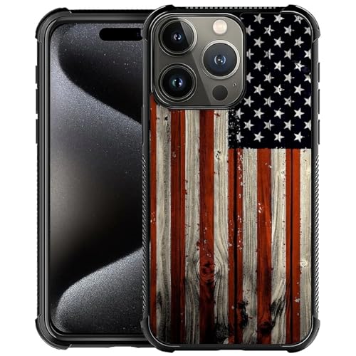 ZHEGAILIAN Kompatibel mit iPhone 16 Pro Max Hülle - Red Wood USA Flagge für Männer, Fallschutz mit weichem TPU-Stoßfänger ZHEGAILIAN Kompatibel mit iPhone 16 Pro Max Hülle - Red Wood USA Flagge für Männer, Fallschutz mit weichem TPU-Stoßfänger von ZHEGAILIAN