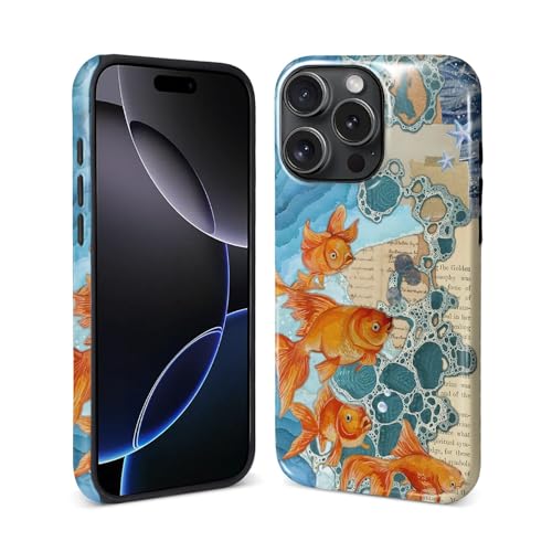 ZHEGAILIAN Magnetische Schutzhülle für iPhone 15 Pro Max, kompatibel mit Magsafe, stoßfeste Hartschale + weiches Silikon, rutschfester Griff und Fallschutz, Collage Goldfish Waves Zeitung ZHEGAILIAN Magnetische Schutzhülle für iPhone 15 Pro Max, kompatibel mit Magsafe, stoßfeste Hartschale + weiches Silikon, rutschfester Griff und Fallschutz, Collage Goldfish Waves Zeitung von ZHEGAILIAN