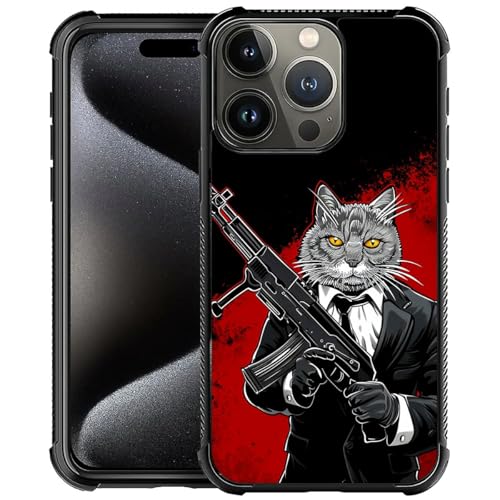 ZHEGAILIAN Kompatibel mit iPhone 16 Pro Max Hülle, graue Katze im Anzug für Herren, Fallschutz mit weichem TPU-Stoßdämpfer ZHEGAILIAN Kompatibel mit iPhone 16 Pro Max Hülle, graue Katze im Anzug für Herren, Fallschutz mit weichem TPU-Stoßdämpfer von ZHEGAILIAN