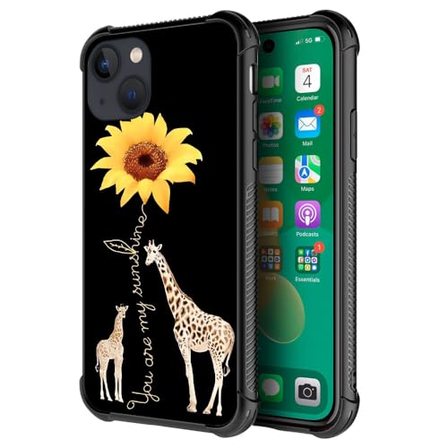 ZHEGAILIAN Schutzhülle kompatibel mit iPhone 13, Giraffen-Sonnenschein für Jungen/Mädchen, modisches Muster, sturzfest, weiche TPU-Schutzhülle, kompatibel mit iPhone 13, 15,5 cm (6,1 Zoll) von ZHEGAILIAN