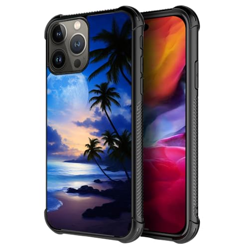 ZHEGAILIAN Schutzhülle kompatibel mit iPhone 16 Pro, Palm Beach-Hüllen für Jungen/Mädchen, modisches Muster, sturzsicher, weiche TPU-Schutzhülle, kompatibel mit iPhone 16 Pro 15,5 cm (6,1 Zoll) von ZHEGAILIAN