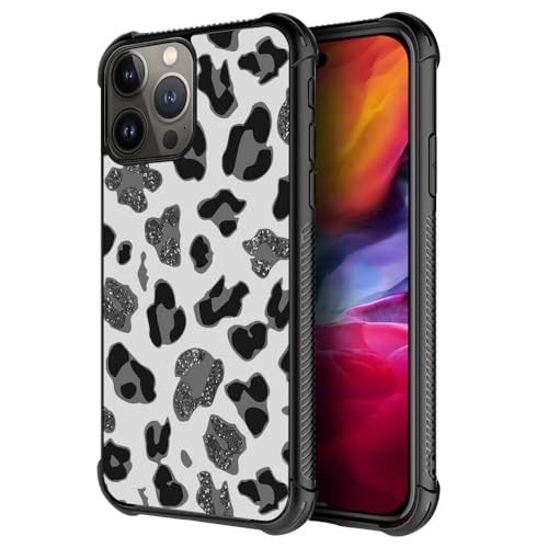 ZHEGAILIAN Schutzhülle kompatibel mit iPhone 16 Pro, graue Leopardenmuster für Jungen/Mädchen, modisches Muster, sturzfest, weiche TPU-Schutzhülle, kompatibel mit iPhone 16 Pro 15,5 cm (6,1 Zoll) von ZHEGAILIAN