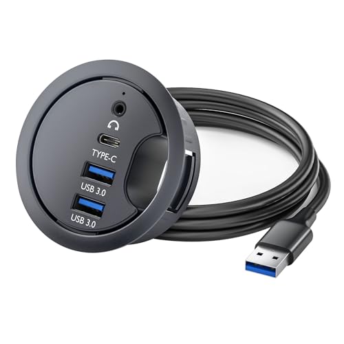 USB-Kabeldurchführung, USB 3.0, Dock-Montage, Desktop-Kabel-Organizer für PC, Laptop, USB-Gerät USB-Kabeldurchführung, USB 3.0, Dock-Montage, Desktop-Kabel-Organizer für PC, Laptop, USB-Gerät von ZHENNB