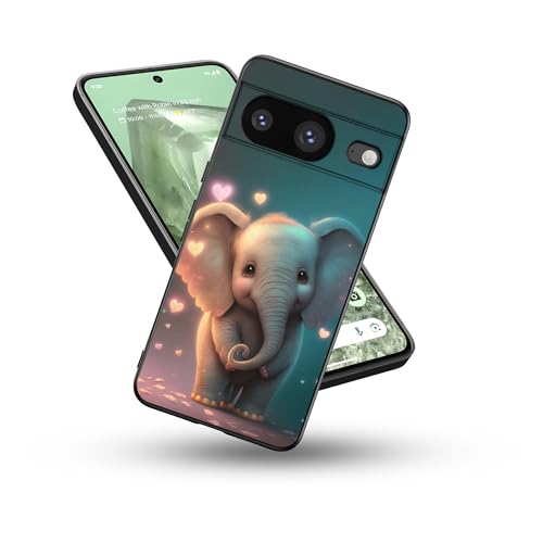Kompatibel mit Google Pixel 8 Hülle, niedlicher skurriler Baby-Elefant, niedliches Tier, flexibles Silikon, stoßfest, für Männer und Frauen Kompatibel mit Google Pixel 8 Hülle, niedlicher skurriler Baby-Elefant, niedliches Tier, flexibles Silikon, stoßfest, für Männer und Frauen von ZHEPAITAO
