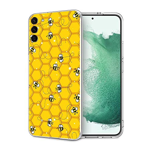 Kompatibel mit Samsung Galaxy S22 Hülle, niedliche Biene, Waben, Gelb, transparent, schlanke Schutzhülle Kompatibel mit Samsung Galaxy S22 Hülle, niedliche Biene, Waben, Gelb, transparent, schlanke Schutzhülle von ZHEPAITAO
