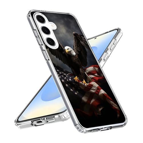 Kompatibel mit Samsung Galaxy S25 Hülle – USA Amerikanische Flagge Adler Flexibles Silikon Stoßfest Klar Hülle für Männer und Frauen Mädchen Kompatibel mit Samsung Galaxy S25 Hülle – USA Amerikanische Flagge Adler Flexibles Silikon Stoßfest Klar Hülle für Männer und Frauen Mädchen von ZHEPAITAO