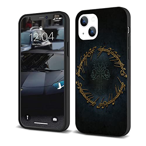 ZHETUODANG Modische iPhone 14 Hülle Stoßfest Cover Schöne klassische Muster stilvolle TPU Hülle (Herr der Ringe-Epic-Fantasy-2) von ZHETUODANG