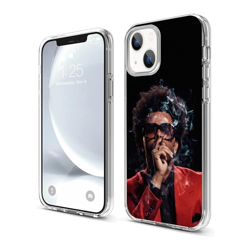 ZHETUODANG Schutzhülle für iPhone 15, stilvolles Musik-Design, TPU, dünn, stoßfest, für Männer und Frauen, Geschenk, transparent (The-Weeknd-2) von ZHETUODANG