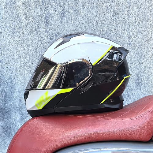 Klappbarer Motorradhelm Mit Frontklappe, Modularer Integralhelm Mit Doppelvisier, DOT/ECE-Zertifizierung, Leichter Moped-Scooter-Straßenmotorradhelm Für Männer Und Frauen 5,M=57-58CM Klappbarer Motorradhelm Mit Frontklappe, Modularer Integralhelm Mit Doppelvisier, DOT/ECE-Zertifizierung, Leichter Moped-Scooter-Straßenmotorradhelm Für Männer Und Frauen 5,M=57-58CM von ZHGAXING