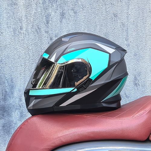 Klappbarer Motorradhelm Mit Frontklappe, Modularer Integralhelm Mit Doppelvisier, DOT/ECE-Zertifizierung, Leichter Moped-Scooter-Straßenmotorradhelm Für Männer Und Frauen 6,L=59-60CM Klappbarer Motorradhelm Mit Frontklappe, Modularer Integralhelm Mit Doppelvisier, DOT/ECE-Zertifizierung, Leichter Moped-Scooter-Straßenmotorradhelm Für Männer Und Frauen 6,L=59-60CM von ZHGAXING