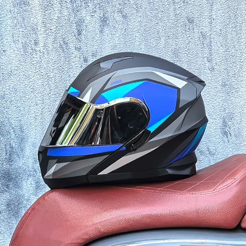 Klappbarer Motorradhelm Mit Frontklappe, Modularer Integralhelm Mit Doppelvisier, DOT/ECE-Zertifizierung, Leichter Moped-Scooter-Straßenmotorradhelm Für Männer Und Frauen 7,M=57-58CM Klappbarer Motorradhelm Mit Frontklappe, Modularer Integralhelm Mit Doppelvisier, DOT/ECE-Zertifizierung, Leichter Moped-Scooter-Straßenmotorradhelm Für Männer Und Frauen 7,M=57-58CM von ZHGAXING