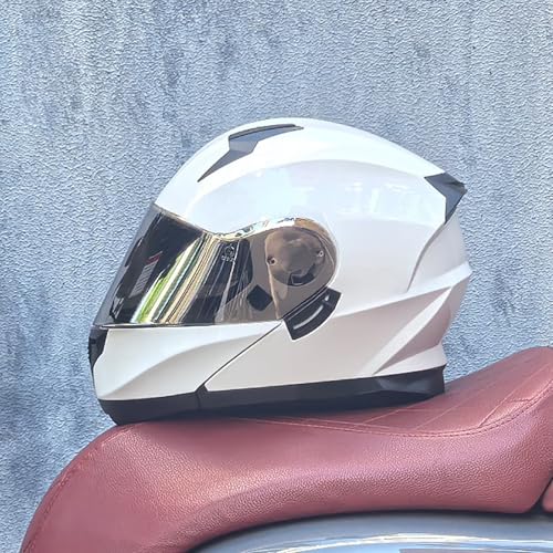 Klappbarer Motorradhelm Mit Frontklappe, Modularer Integralhelm Mit Doppelvisier, DOT/ECE-Zertifizierung, Leichter Moped-Scooter-Straßenmotorradhelm Für Männer Und Frauen 9,M=57-58CM Klappbarer Motorradhelm Mit Frontklappe, Modularer Integralhelm Mit Doppelvisier, DOT/ECE-Zertifizierung, Leichter Moped-Scooter-Straßenmotorradhelm Für Männer Und Frauen 9,M=57-58CM von ZHGAXING