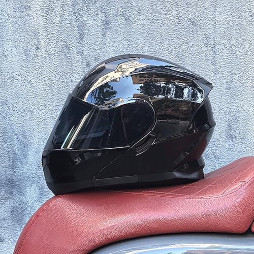 Modularer Motorrad-Integralhelm, DOT/ECE-geprüft, Doppel-Sonnenblende, hochklappbarer Motorradhelm, Moped-Straßenhelm für Erwachsene, Männer und Frauen 11,L=59-60CM Modularer Motorrad-Integralhelm, DOT/ECE-geprüft, Doppel-Sonnenblende, hochklappbarer Motorradhelm, Moped-Straßenhelm für Erwachsene, Männer und Frauen 11,L=59-60CM von ZHGAXING
