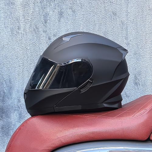 Modularer Motorrad-Integralhelm, DOT/ECE-geprüft, Doppel-Sonnenblende, hochklappbarer Motorradhelm, Moped-Straßenhelm für Erwachsene, Männer und Frauen 13,XXL=63-64CM Modularer Motorrad-Integralhelm, DOT/ECE-geprüft, Doppel-Sonnenblende, hochklappbarer Motorradhelm, Moped-Straßenhelm für Erwachsene, Männer und Frauen 13,XXL=63-64CM von ZHGAXING