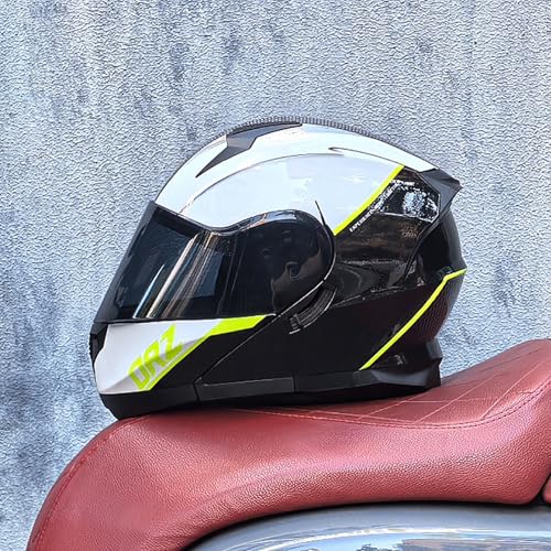 Modularer Motorrad-Integralhelm, DOT/ECE-geprüft, Doppel-Sonnenblende, hochklappbarer Motorradhelm, Moped-Straßenhelm für Erwachsene, Männer und Frauen 3,M=57-58CM Modularer Motorrad-Integralhelm, DOT/ECE-geprüft, Doppel-Sonnenblende, hochklappbarer Motorradhelm, Moped-Straßenhelm für Erwachsene, Männer und Frauen 3,M=57-58CM von ZHGAXING