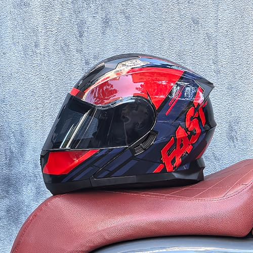Modularer Motorrad-Integralhelm, DOT/ECE-geprüft, Doppel-Sonnenblende, hochklappbarer Motorradhelm, Moped-Straßenhelm für Erwachsene, Männer und Frauen 9,M=57-58CM Modularer Motorrad-Integralhelm, DOT/ECE-geprüft, Doppel-Sonnenblende, hochklappbarer Motorradhelm, Moped-Straßenhelm für Erwachsene, Männer und Frauen 9,M=57-58CM von ZHGAXING
