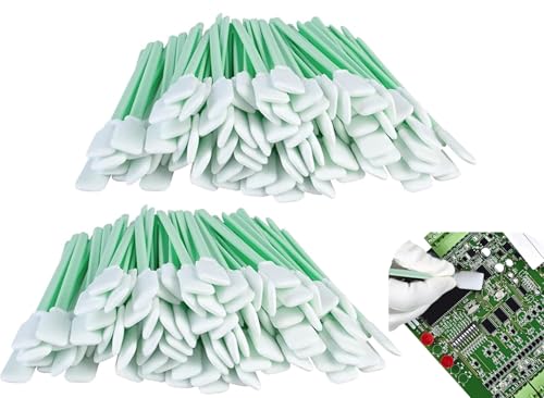 ZHHSUNY 100 Stück Reinigungsstäbchen aus Schaumstoff, Schaumstoffbürste für Tintenstrahldrucker, zur Reinigung von Kameras, optischen Linsen, Computern, Wattestäbchen aus Schaumstoff von ZHHSUNY