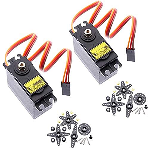 ZHITING 2Pcs Analoges Servo Servo 20KG Hochgeschwindigkeitsmoment Digitaler Servomotor für Smart Car Robot Boat RC Hubschrauber (Steuerwinkel 180) von ZHITING