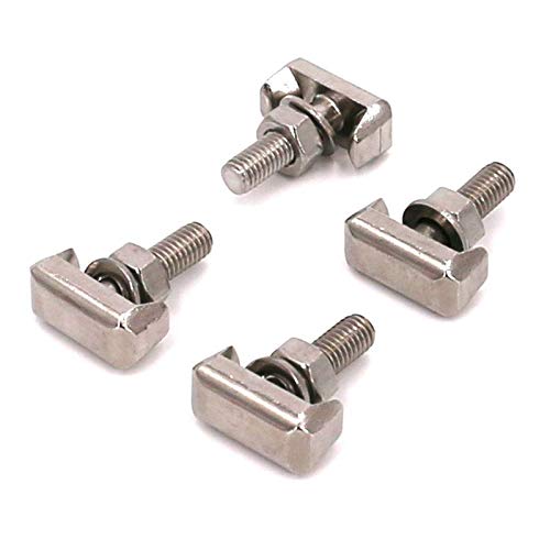 ZHITING 4 pcs Auto Batterieklemmen T-Bolt Batterie Polklemmen Steckverbinder M6 Schrauben Battery Terminal Zubehör für Boot Motorrad von ZHITING