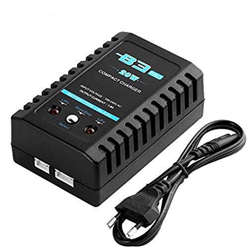 ZHITING B3 20W 1.6A Lipo Ladegerät für 2S 3S 7.4V 11.1V Lithium LiPo Akku,Pro Balance Ladegerät Mini Portable Airsoft-Schnellladegerät für RC Auto Boot Drohne von ZHITING