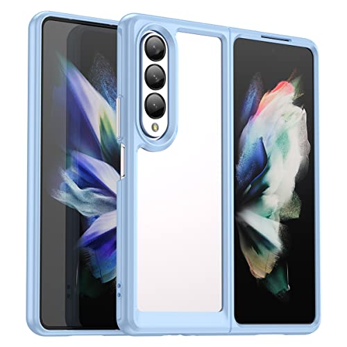 Crystal Clear Hülle für Samsung Galaxy Z Fold 4 5G Hülle, Stoßdämpfung Abdeckung, Dünn Militärschutz Schutzhülle Flexibles Silikon Kratzfest Handyhülle Kompatibel mit Samsung Galaxy Z Fold 4 5G (D) von ZHIYONG