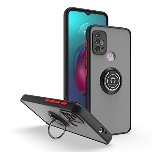 Hülle Für Motorola Moto G10 / G30, Ultra-Dünn Hardcase PC Handyhülle Mit 360 ° Verdrehbare Ring und Kickstand mit Magnet auf Backcover Schutzhülle Kompatibel mit Motorola Moto G10 / G30 Case (B) von ZHIYONG