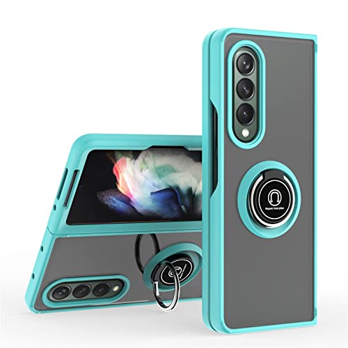 Hülle Für Samsung Galaxy Z Fold 3 5G, Ultra-Dünn Hardcase PC Handyhülle Mit 360 ° Verdrehbare Ring und Kickstand mit Magnet auf Backcover Schutzhülle Kompatibel mit Samsung Z Fold 3 5G Case (F) von ZHIYONG