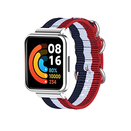 Uhrenarmband für Xiaomi Redmi Watch 2 Lite Armband, Stoff Nylon Gewebt Ersatzband, Xiaomi Redmi Watch 2 Lite Ersatzgewebe Band Stoff Armband Kompatibel mit Armband Xiaomi Redmi Watch 2 Lite (E) von ZHIYONG