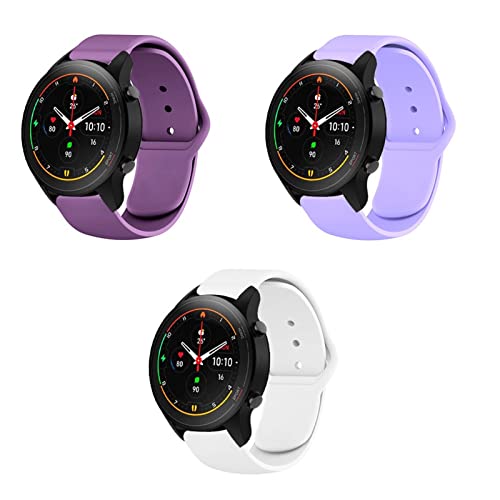 ZHIYONG 3 Stück Sport Armband für Xiaomi Mi Watch/Xiaomi Watch S1 / Active, Weiche Silikon Armbänder Ersatzband Kompatible / (F) von ZHIYONG