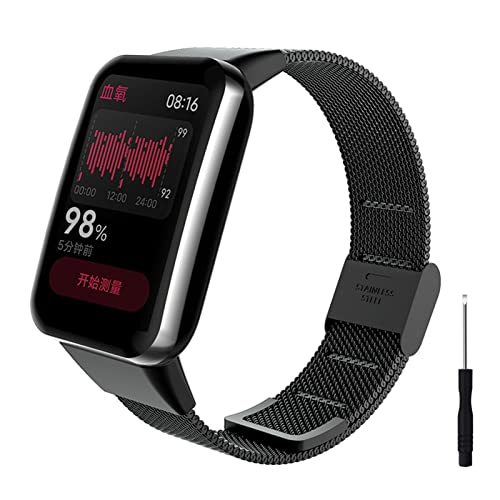 ZHIYONG Ersatzarmband für Xiaomi Mi Band 7 Pro Armband für Damen/Herren, Xiaomi Mi Band 7 Pro Ersatz Edelstahl Metall Armband Kompatibel mit Xiaomi Mi Band 7 Pro (A) von ZHIYONG