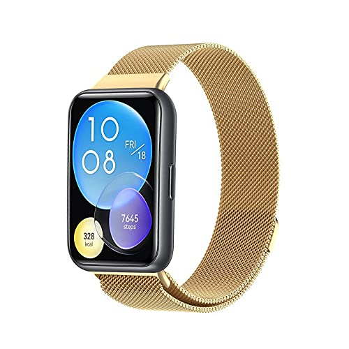 ZHIYONG Gradient Armband Kompatibel mit Huawei Watch Fit 2 New Armband, Metal Mesh Edelstahl Damen Herren Magnet für (I) von ZHIYONG