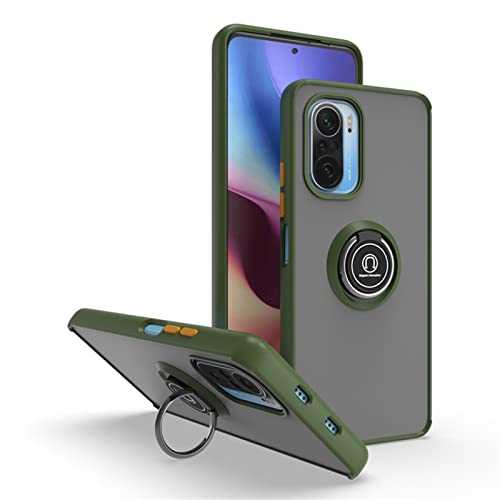 ZHIYONG Hülle Für Xiaomi Poco F3/Redmi K40, Ultra-Dünn Hardcase PC Handyhülle Mit 360 ° Verdrehbare Ring und Kickstand mit Magnet auf Backcover Schutzhülle Kompatibel mit Xiaomi Mi 11i/Mi 11X (E) von ZHIYONG