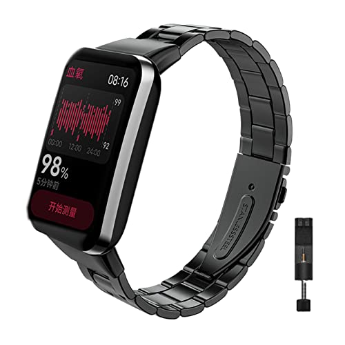 ZHIYONG Metall Armband für Xiaomi Mi Band 7 Pro Armband, Xiaomi Mi Band 7 Pro Verstellbare Edelstahl Ersatzbänder Armband Kompatibel mit Xiaomi Mi Band 7 Pro (A) von ZHIYONG