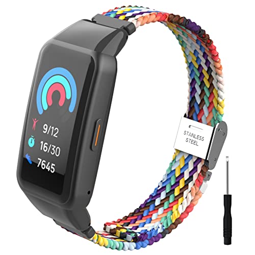 ZHIYONG Nylon Armband Kompatibel mit Huawei Band 6 Armband, Honor Band 6 Armband Nylon Geflochten Einstellbar Elastisch Dehnbarer Ersatz Sport Armband für Huawei Band 6 / Honor Band 6 (C) von ZHIYONG