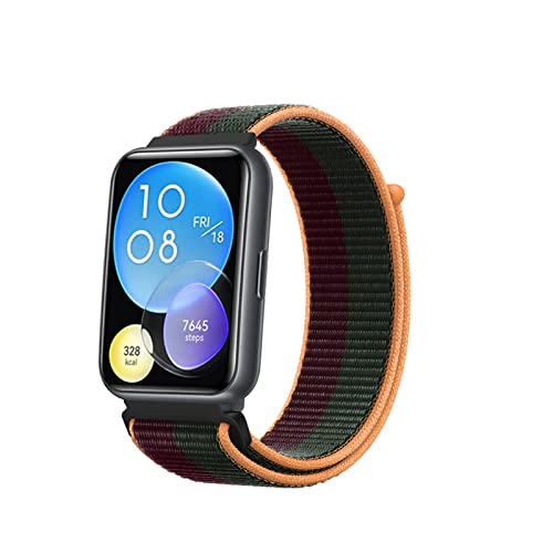 ZHIYONG Nylon Armband für Huawei Watch Fit 2 New, Huawei Watch Fit 2 New Nylon Armbänder Uhrenarmband Sport Ersatzband Kompatibel mit Huawei Watch Fit 2 New (16) von ZHIYONG