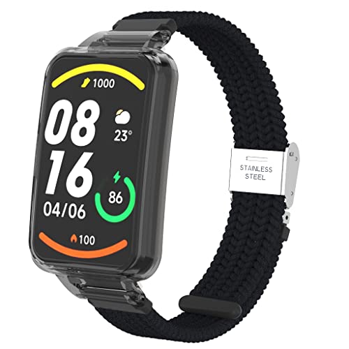 ZHIYONG Nylon Armband für Xiaomi Mi Band 7 Pro Armband, Nylon Geflochten Einstellbar Elastisch Dehnbarer Ersatz Sport Armband Kompatibel mit Xiaomi Mi Band 7 Pro (K) von ZHIYONG