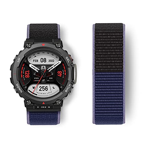 ZHIYONG Nylon Solo Loop Armband für Amazfit T-Rex 2, Amazfit T-Rex 2 Nylon Armbänder Uhrenarmband Sport Ersatzband Kompatibel mit Amazfit T-Rex 2 Armband (11) von ZHIYONG