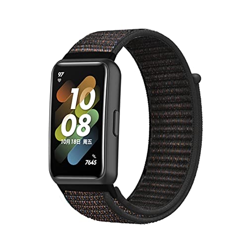 ZHIYONG Nylon Solo Loop Armband für Huawei Band 7, Huawei Band 7 Nylon Armbänder Uhrenarmband Sport Ersatzband Kompatibel mit Huawei Band 7 (5) von ZHIYONG