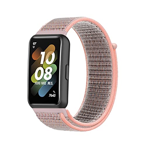 ZHIYONG Nylon Solo Loop Armband für Huawei Band 7, Huawei Band 7 Nylon Armbänder Uhrenarmband Sport Ersatzband Kompatibel mit Huawei Band 7 (6) von ZHIYONG