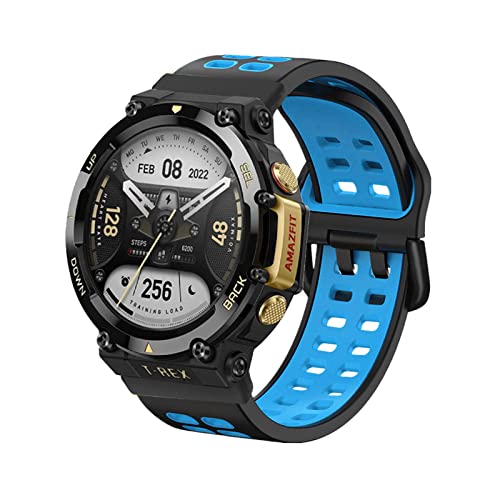 ZHIYONG Sport Armband für Amazfit T-Rex 2, Atmungsaktives Weiches Silikon Ersatz Armband Kompatibel (H) von ZHIYONG