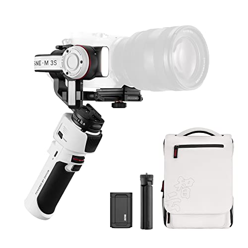 ZHIYUN Crane M3S Combo [Official] Gimbal Stabilisator für Kamera Spiegellose/Smartphone/Action Cam/Gopro, 3-Achsen Stabilizer mit Stativ/Handyhalter/Tasche/ 1000lm Videoleuchte/Bluetooth, 705g von ZHIYUN