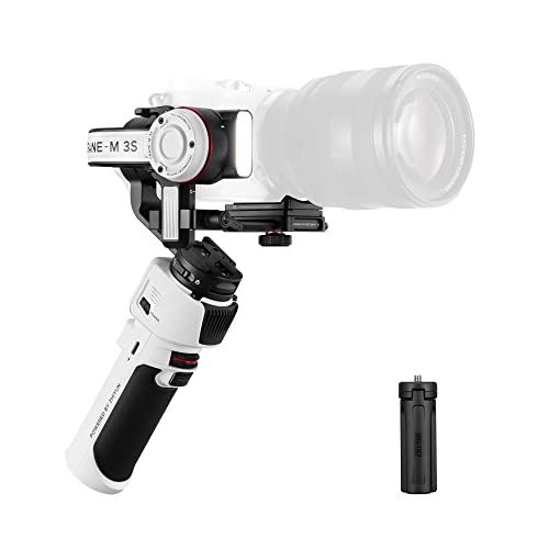 ZHIYUN Crane M3S [Official] Gimbal Stabilisator für Kamera Spiegellose/Smartphone/Action Cam/Gopro, 3-Achsen Stabilizer mit Stativ/ 1000lm Videoleuchte/Bluetooth/ 1.22" Bildschirm, 705g von ZHIYUN