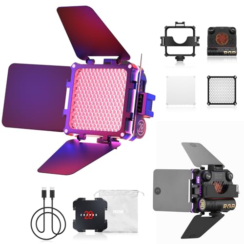 ZHIYUN FIVERAY M20C Combo RGB LED-Kameraleuchte 20W 2500K-10000K mit magnetischem Scheunentor-Diffusor CRI 94+ TLCI 96+ Unterstützt APP-Steuerung von ZHIYUN