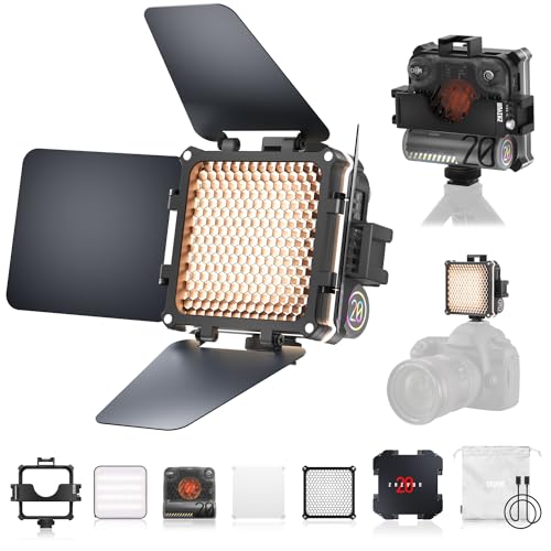 ZHIYUN Fiveray M20 Combo [Official] Videolicht 20W, Bi-Color LED Streaming Licht, Magnetisch Videoleuchte mit 2010 Lux/ 2700~6500K/ 4500mAh/ CRI 95+/ TLCI 97+, mit Gitter/Diffusor/Scheunentor/Tasche von ZHIYUN