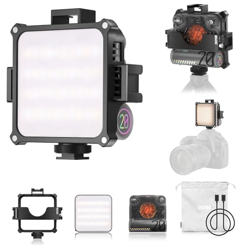 ZHIYUN Fiveray M20 [Official] Videolicht 20W, Bi-Color LED Streaming Licht, Magnetisch Tragbar Videoleuchte mit 2010 Lux/ 2700~6500K/ 4500mAh/ CRI 95+/ TLCI 97+, Ultraleise Video/Foto Licht von ZHIYUN