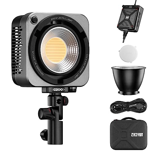 ZHIYUN MOLUS G200 COB LED-Videoleuchte 200W CCT 2700K-6500K Bowens Mount LED-Foto-Dauerlicht Integrierte App-Steuerung von ZHIYUN