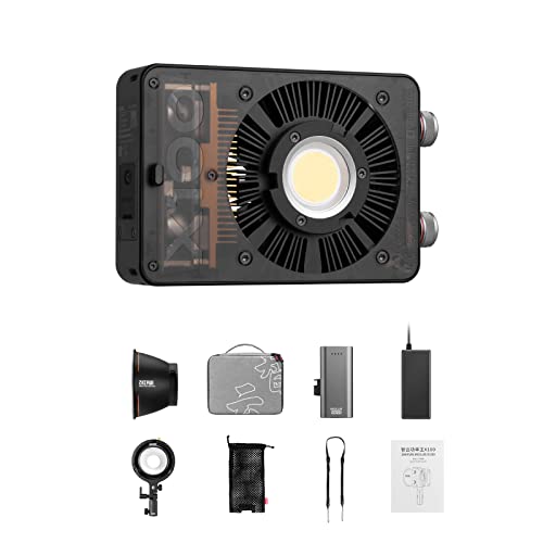 ZHIYUN MOLUS X100 Combo Bi-Farben LED Video Studio Light,100W Pocket COB Lights 2700K ~ 6500K, App -Steuerungs -Musikmodus mit Grip -Akku, ZY to Bowens Mount -Adapter von ZHIYUN