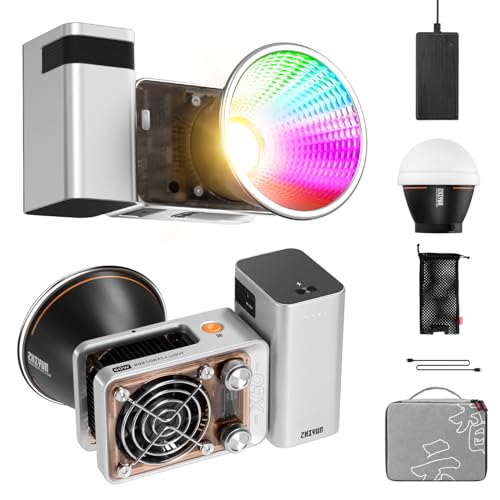 ZHIYUN MOLUS X60 RGB Combo COB LED Videoleuchte 60W Bi-Color 2700-6500K Unterstützt APP-Steuerung mit Diffusor Eine Batterie von ZHIYUN